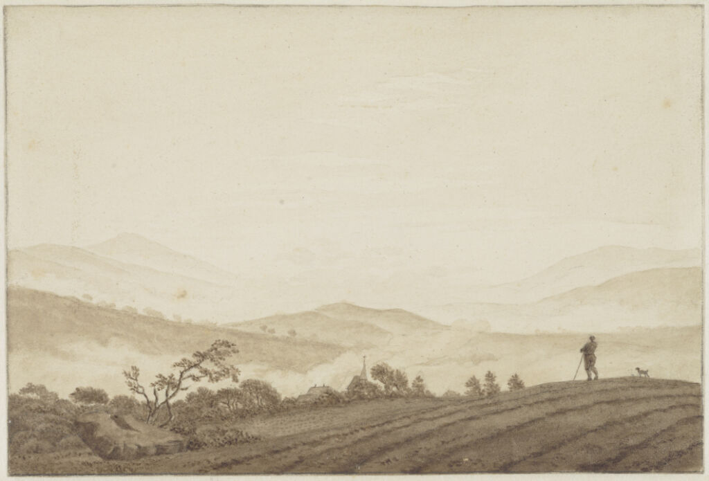 Federzeichnung von Caspar David Friedrich mit dem Titel 