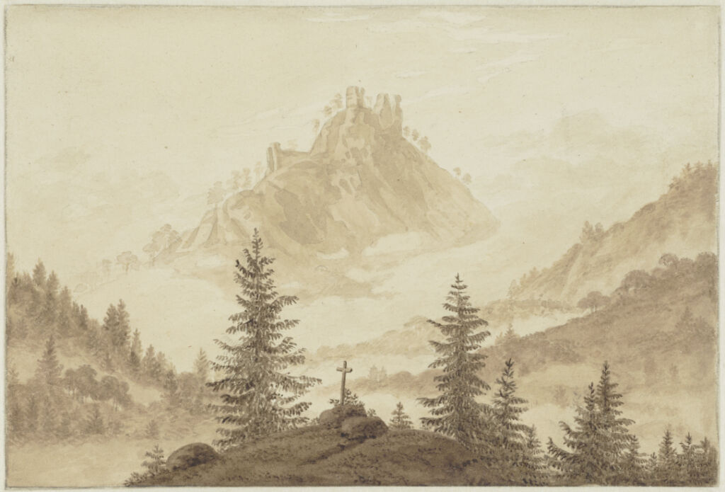 Federzeichnung von Caspar David Friedrich mit dem Titel 