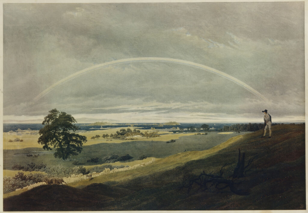 Reproduktion eines heute verschollenen Gemäldes von Caspar David Friedrich mit dem Titel 