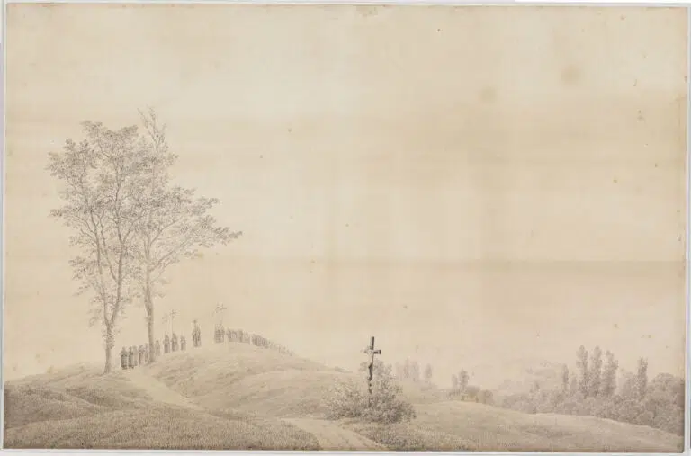 Federzeichnung von Caspar David Friedrich mit dem Titel 