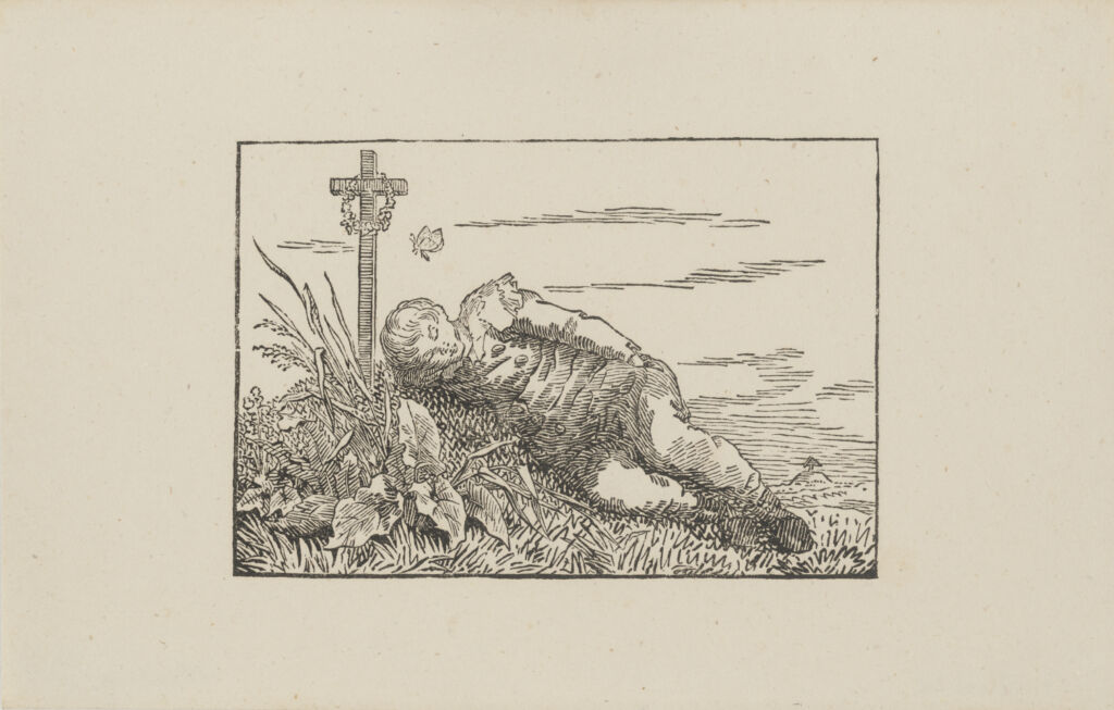 Holzschnitt von Christian Friedrich nach einer Vorlage von Caspar David Friedrich mit dem Titel 