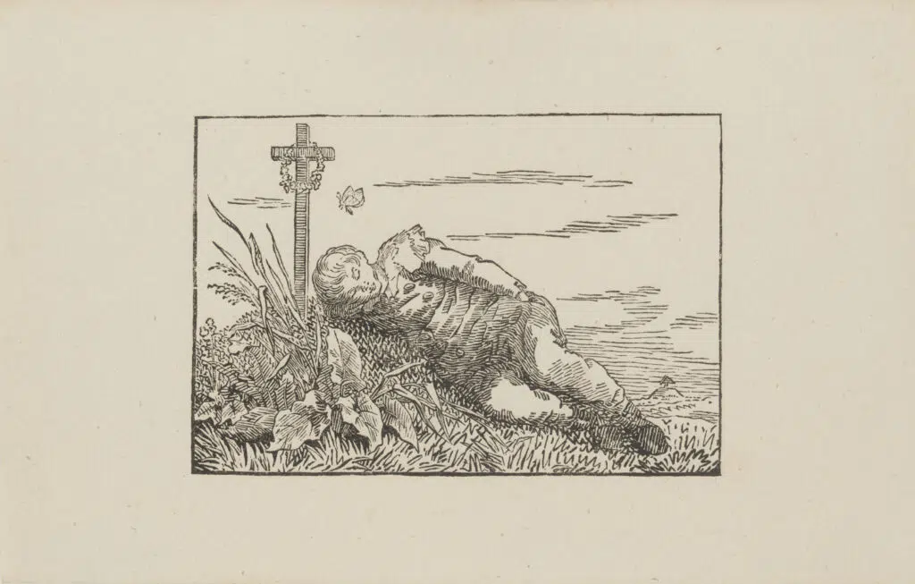 Holzschnitt von Christian Friedrich nach einer Vorlage von Caspar David Friedrich mit dem Titel 